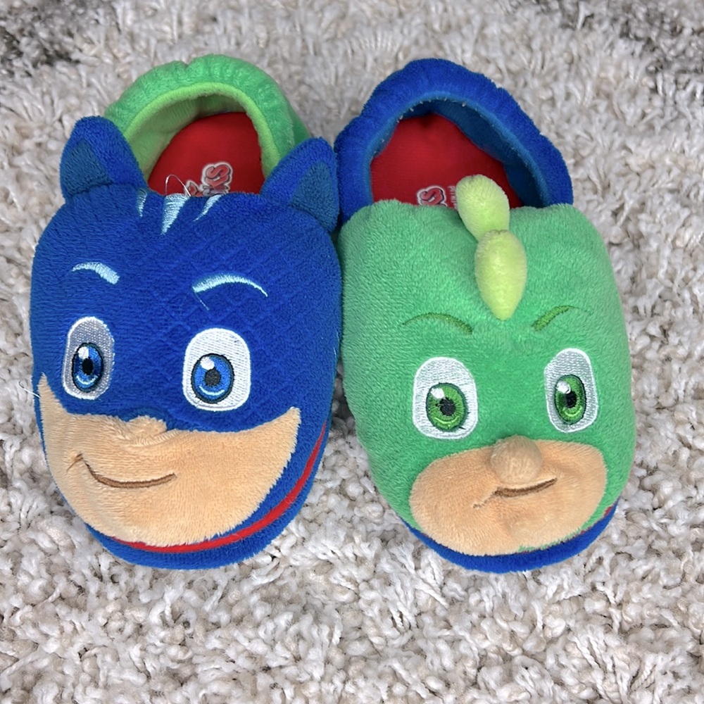 PJ Mask Boy Slippers | Size: 11-12 | Color: Blue and Green